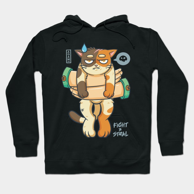 Bandit Cat Hoodie by AGAMUS